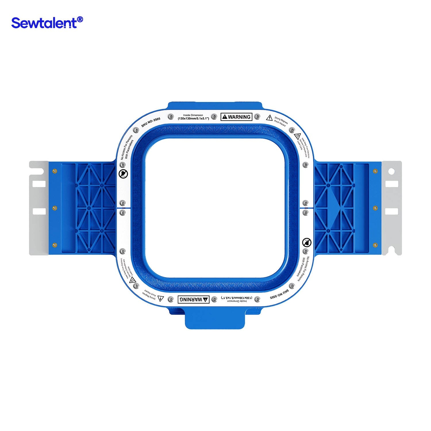 0505 130x130mm / 5.1″x5.1″  machine Magnetic embroidery hoop frame for brother embroidery machines, holds fabric flat and makes hooping easier