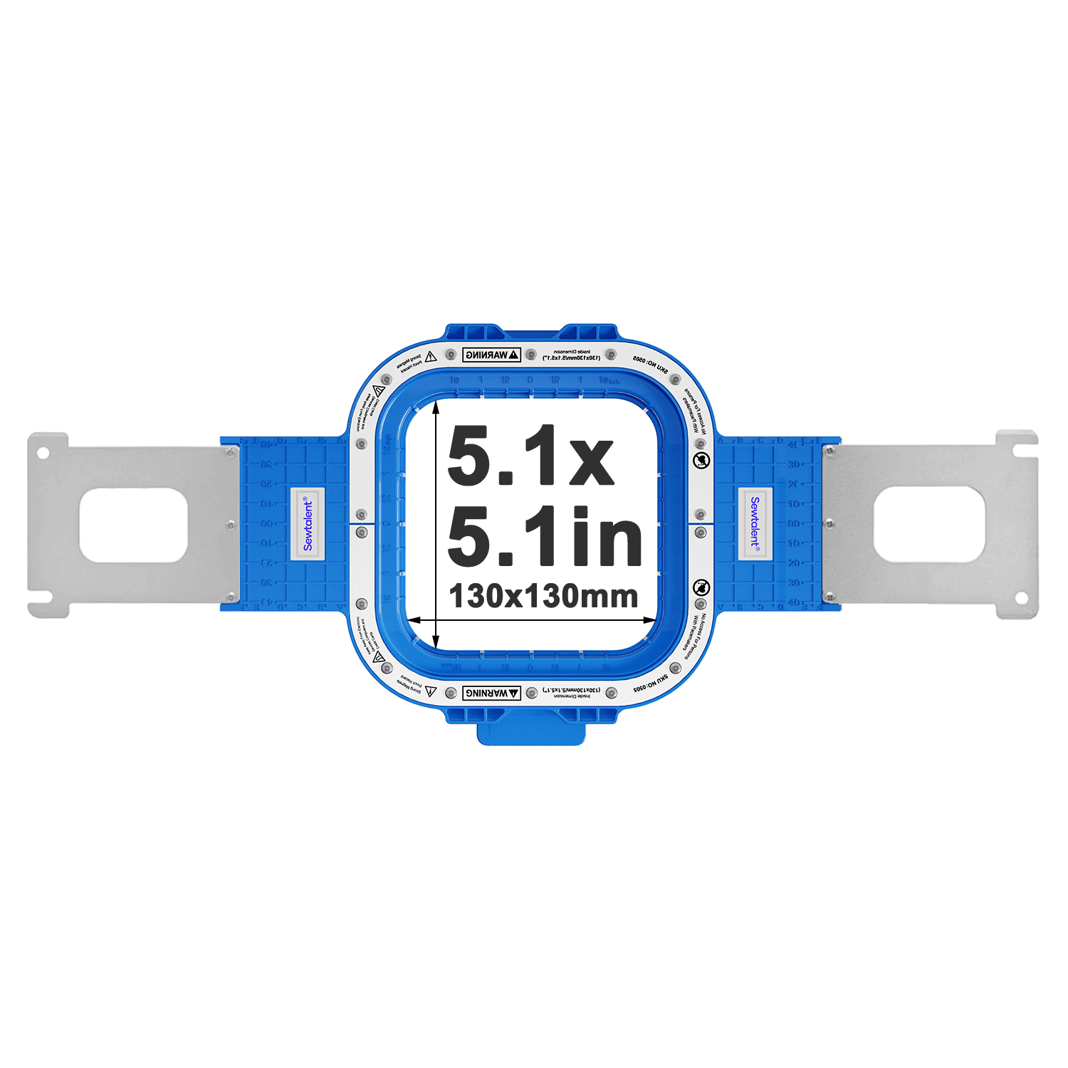 Magnetic embroidery hoop frame for embroidery machines, holds fabric flat and makes hooping easier