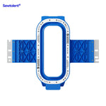 Magnetic embroidery hoop frame for Brother embroidery machines, holds fabric flat and makes hooping easier