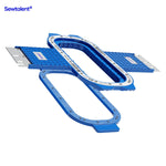 Magnetic embroidery hoop frame for Brother embroidery machines, holds fabric flat and makes hooping easier