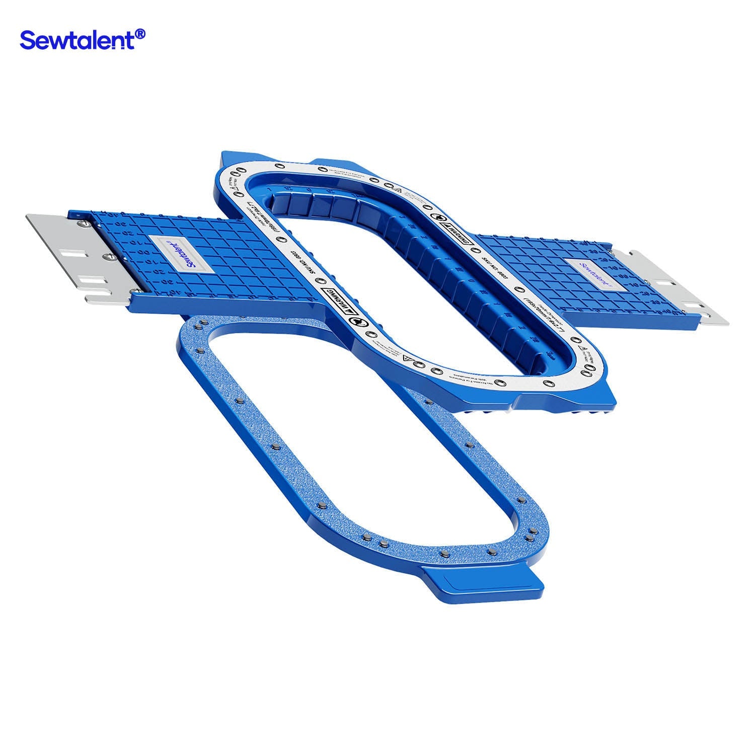 Magnetic embroidery hoop frame for Brother embroidery machines, holds fabric flat and makes hooping easier