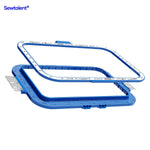 Magnetic embroidery hoop and hooping station