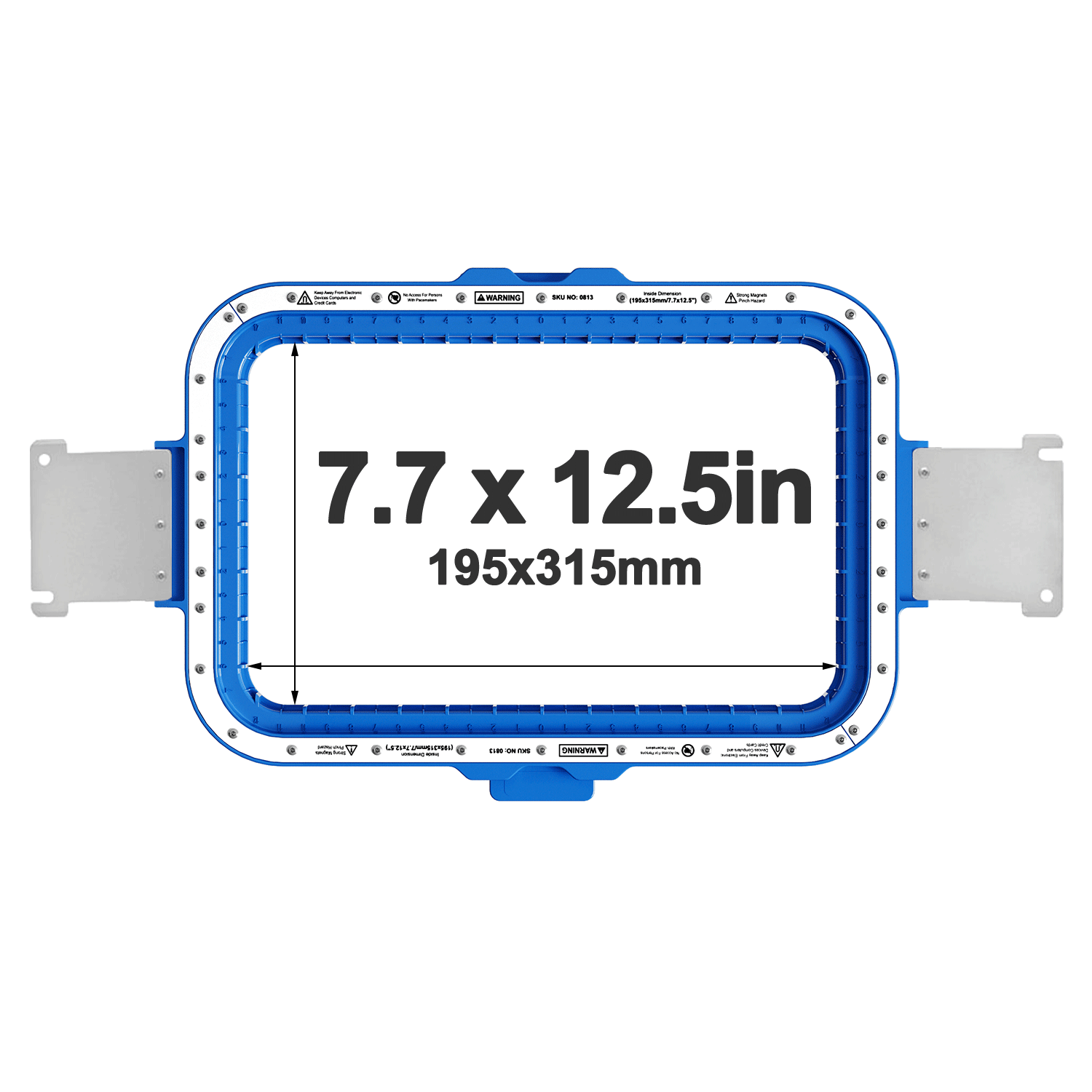 195×315 mm / 7.7×12.5 inch Magnetic embroidery hoop frame for embroidery machines, holds fabric flat and makes hooping easier