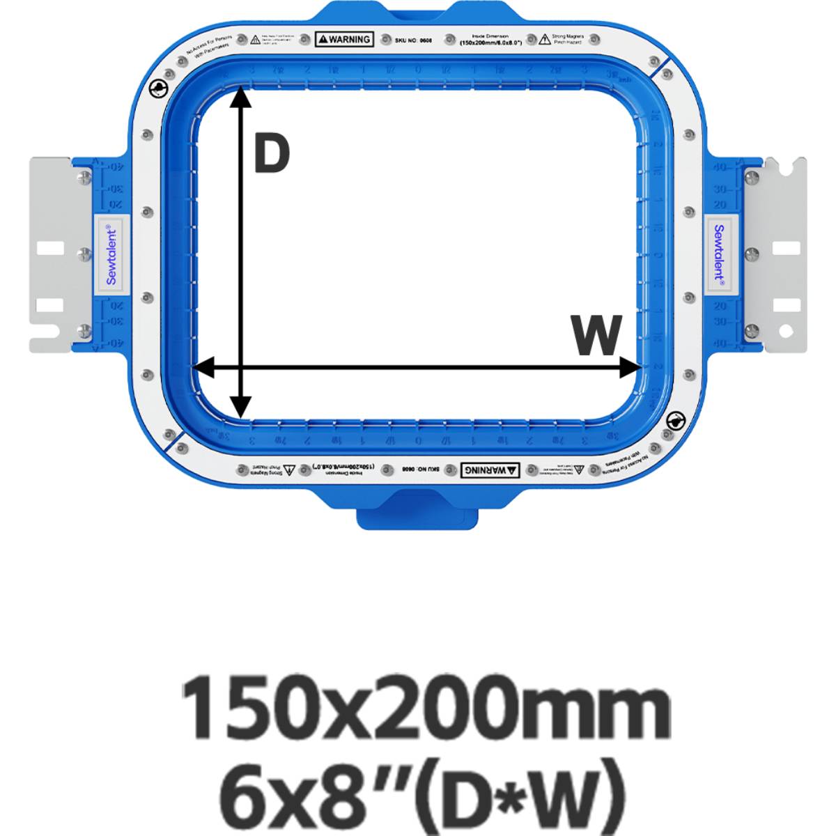 150×200 mm / 6.0×8.0 inch magnetic embroidery hoops frames for industrial multi-needle embroidery machines