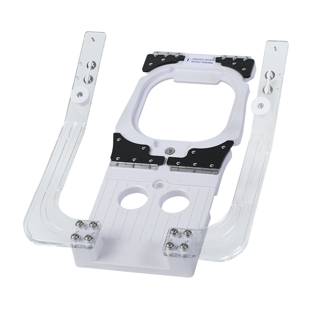 Close-up of the 3.9-inch positioning fixture without the magnetic hoop