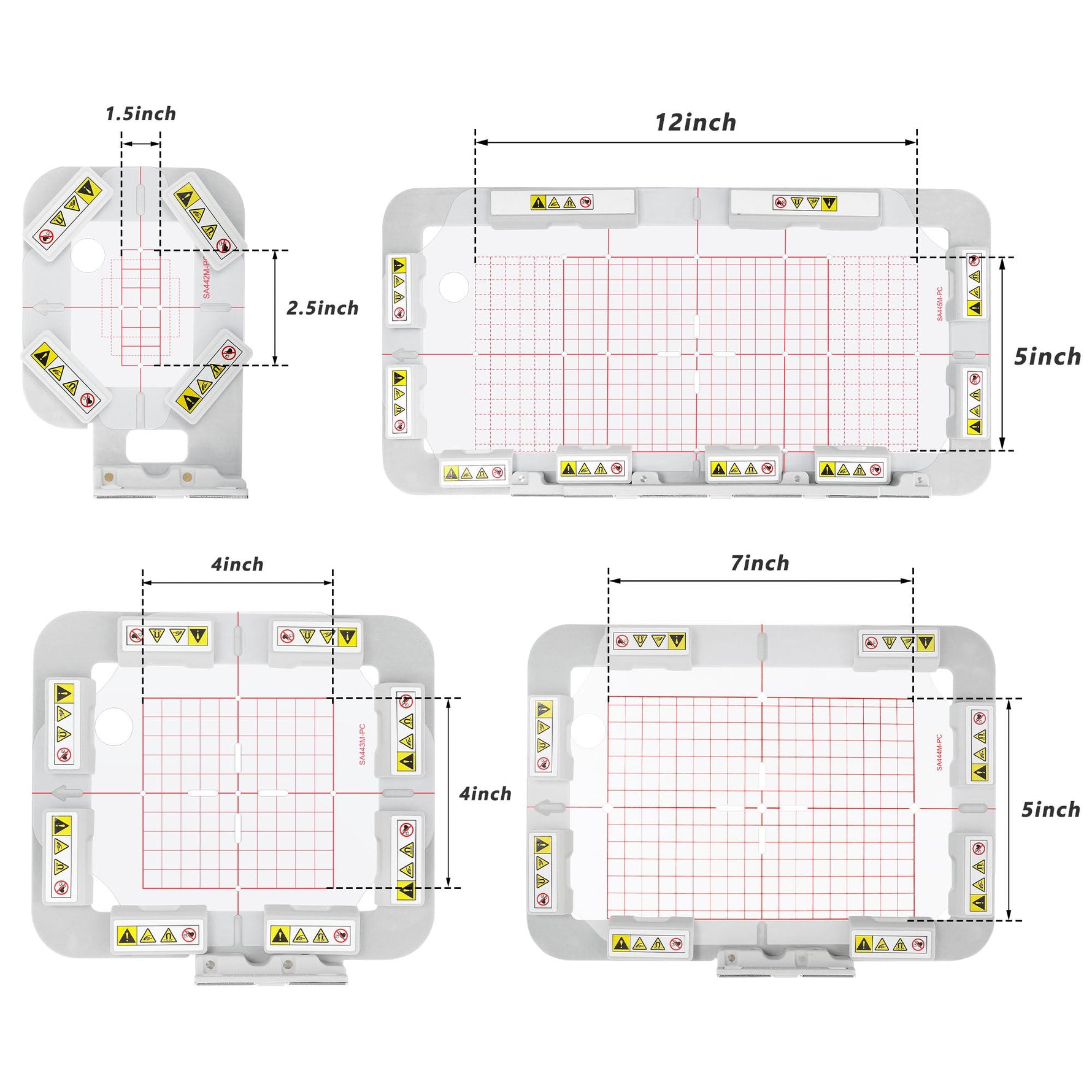 Magnetic Embroidery Hoop (Long-bar Magnets) for Brother PE900 SE2000 PE800 SE1900 etc. Innov-is Embroidery Machine
