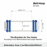 embroidery area 65×200 mm shown for reference 